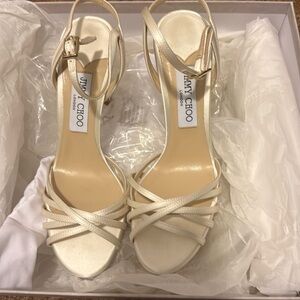 Lilah Satin 100mm Jimmy Choo Heels B